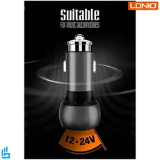 شارژر فندکی الدینیو C503 LDNIO به همراه کابل تبدیل TYPE-C | اکسلنت کالا