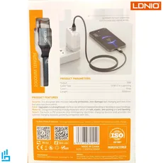 کابل تبدیل تایپ سی به لایتنینگ LC442 الدینیو LDNIO طول 2 متری