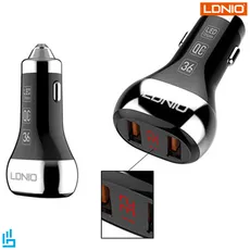 شارژر فندکی الدینیو C2 LDNIO به همراه کابل تبدیل تایپ سی