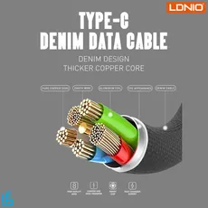 کابل تبدیل تایپ سی LS64 الدینیو LDNIO طول کابل 2 متر | اکسلنت کالا