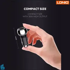 شارژر فندکی الدینیو C1 LDNIO به همراه کابل تبدیل تایپ سی