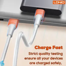 کابل تبدیل تایپ سی TYPE-C LS601 الدینیو LDNIO طول 1 متر | اکسلنت کالا