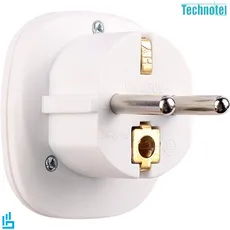 تبدیل برق 3 به 2 تکنوتل سفید TECHNOTEL
