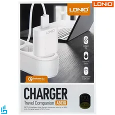 شارژر دیواری الدینیو A303 به همراه کابل تایپ سی LDNIO | اکسلنت کالا