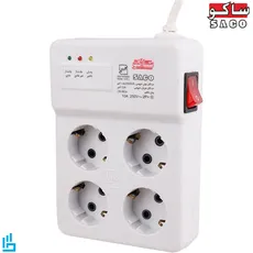 محافظ برق کامپیوتر صوتی تصویری ساکو مدل 4 خانه کلیدار ارتدار 22403