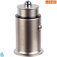 شارژر فندکی LDNIO الدینیو C506Q به همراه کابل تبدیل تایپ سی