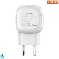 شارژر دیواری الدینیو مدل A1206 LDNIO به همراه کابل تبدیل دو سر USB-C