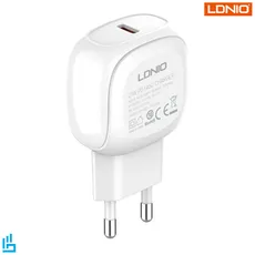 شارژر دیواری الدینیو مدل A1206 LDNIO به همراه کابل تبدیل دو سر USB-C