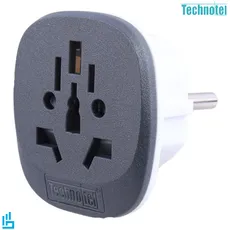تبدیل برق 3 به 2 تکنوتل مشکی TECHNOTEL