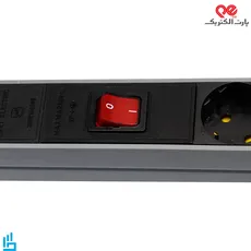 چند راهی 6 خانه برق ارت دار کابل 1/8 متری پارت الکتریک مدل PE2253 Rack Mount