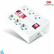 محافظ برق صوتی تصویری 6 خانه دیجیتالی کابل 1٫8 متری پارت الکتریک مدل PE2060