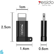 تبدیل OTG میکرو Micro USB به لایتنینگ یسیدو YESIDO GS05