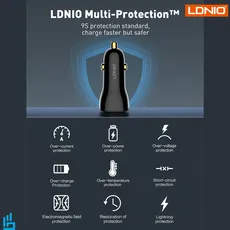 شارژر فندکی الدینیو LDNIO C103 با کابل TypeC