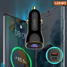 شارژر فندکی الدینیو LDNIO C103 با کابل TypeC