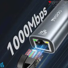 هاب USB یسیدو2 پورت HB26 YESIDO LAN