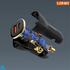 شارژر فندکی الدینیو LDNIO C103 با کابل TypeC