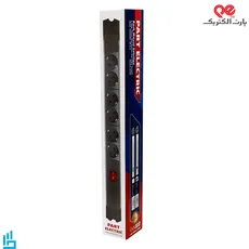 چند راهی 6 خانه برق ارت دار کابل 1/8 متری پارت الکتریک مدل PE2253 Rack Mount