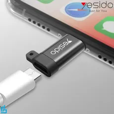 تبدیل OTG میکرو Micro USB به لایتنینگ یسیدو YESIDO GS05