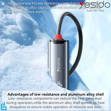 هاب USB یسیدو2 پورت HB26 YESIDO LAN