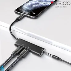 مبدل Aux لایتنینگ یسیدو YESIDO YAU13 با قابلیت شارژ