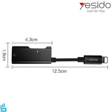 مبدل Aux لایتنینگ یسیدو YESIDO YAU11 با قابلیت شارژ