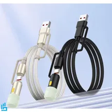 کابل شارژ چندکاره الدینیو LDINIO LC17 طول 1.2 متر چراغ قوه دار