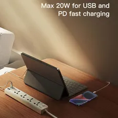 چندراهی 4 خانه USB دار Yesido یسیدو MC22 کابل 3 متری