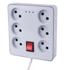 محافظ برق کامپیوتر و صوتی تصویری 6 خانه تیراژه M106 با کابل 1.8 متری