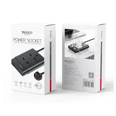 چند راهی برق  USB دار Yesido مدل MC11 با کابل 1.8 متری