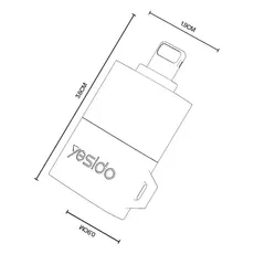 OTG  رم ریدر یسیدو SD CARD to L مدل GS38 YESIDO