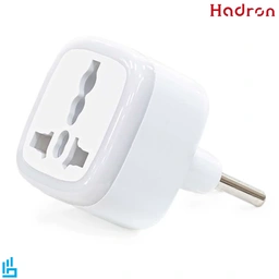 تبدیل و مبدل برق سه پین به دو پین چراغ دار هادرون مدل A10