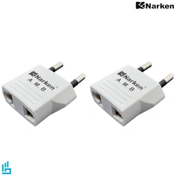 مبدل برق 2به2 نارکن مدل A.M.B بسته دو عددی