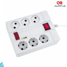 محافظ برق صوتی تصویری 6 خانه دیجیتالی کابل 1٫8متری پارت الکتریک مدل PE2060