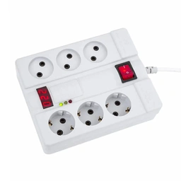 محافظ ولتاژ برق 6 خانه دیجیتال با کابل 5 متری پارت الکتریک مدل 2160