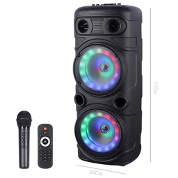 اسپیکر چمدانی بلوتوثی Sing-E ZQS8210S + میکروفون و ریموت کنترل