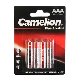 باتری نیم قلمی PLUS ALKALINE پلاس آلکالاین 4 عددی کملیون