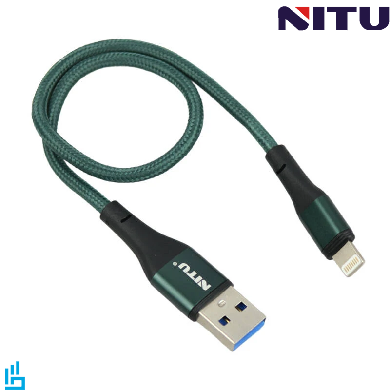 کابل شارژ USB به رلایتنینگ آیفونی Lightning نیتو NITU NC34 طول 30 سانتیمتر