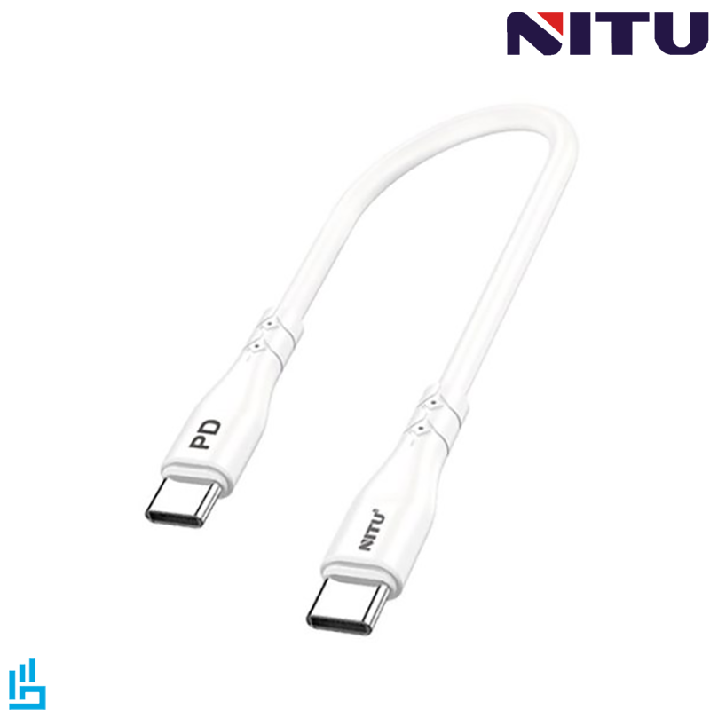 کابل تبدیل شارژ تایپ سی TypeC به تایپ سی TypeC نیتو NITU NC306 طول 30 سانتی متر