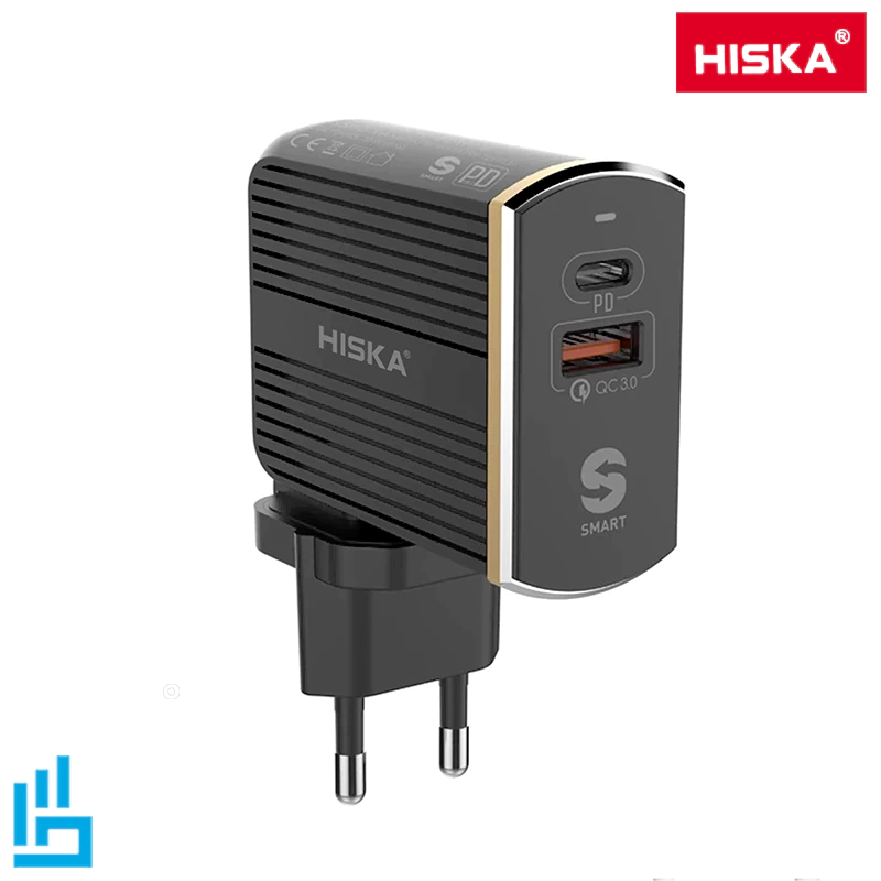 شارژر دیواری هیسکا مدل H-114PD به همراه کابل تبدیل USB-C | اکسلنت کالا