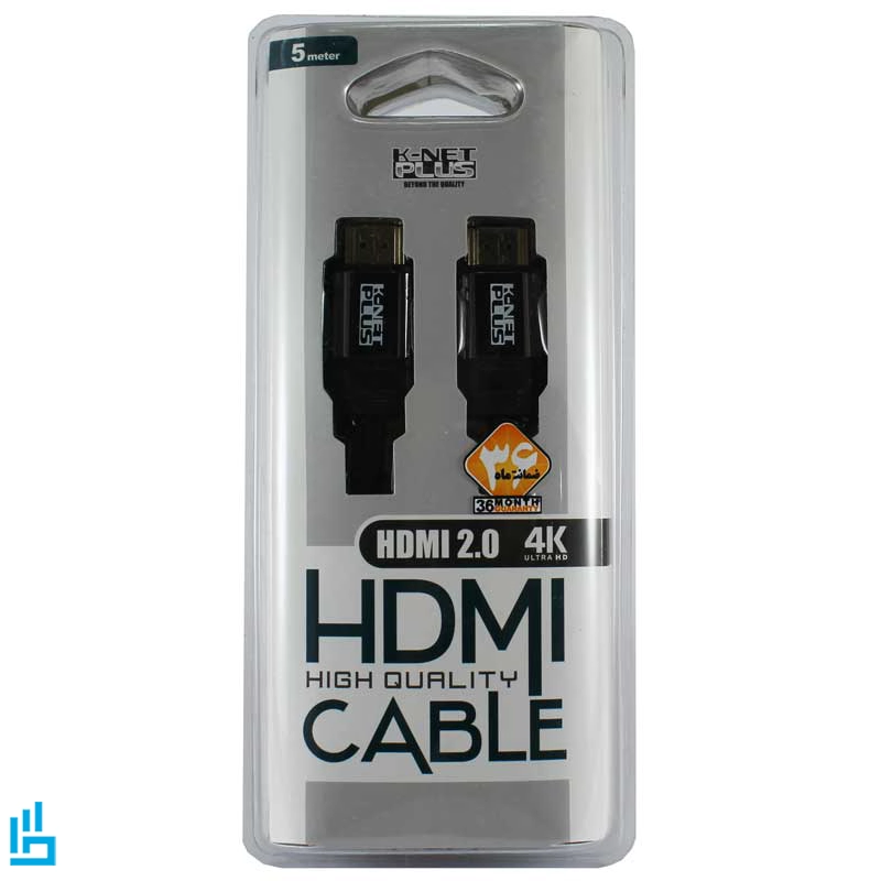 کابل HDMI کی نت Knet Plus V2.0 4K 5m طول 5 متر