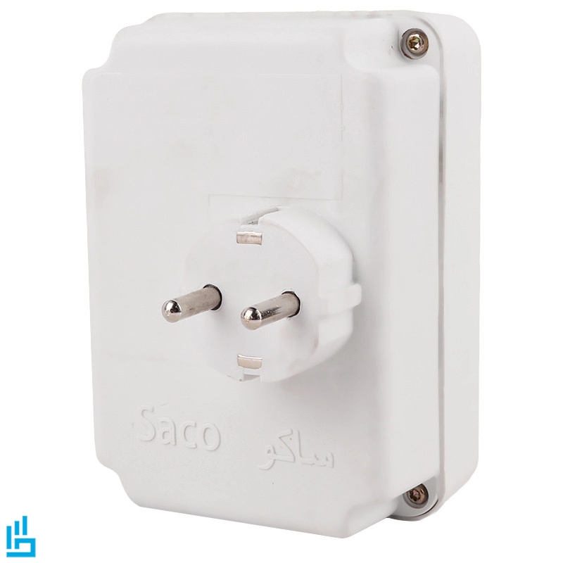 محافظ برق کامپیوتر صوتی تصویری 2 خانه کلیدار ارت دار ساکو Saco 22212