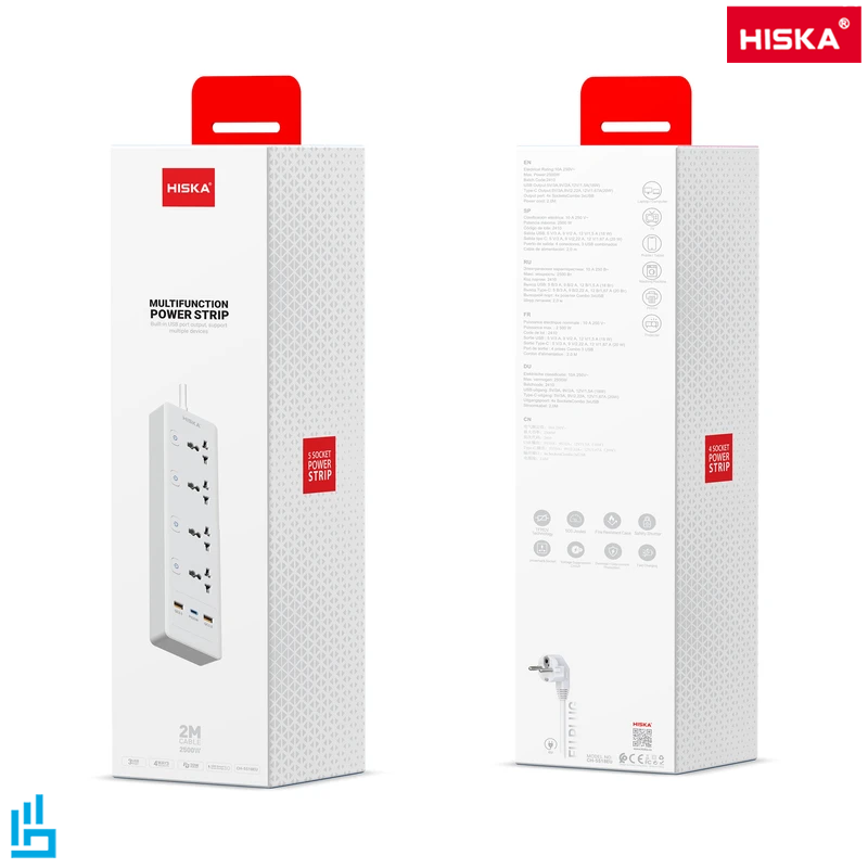 چندراهی USB دار هیسکا HISKA مدل CH5518