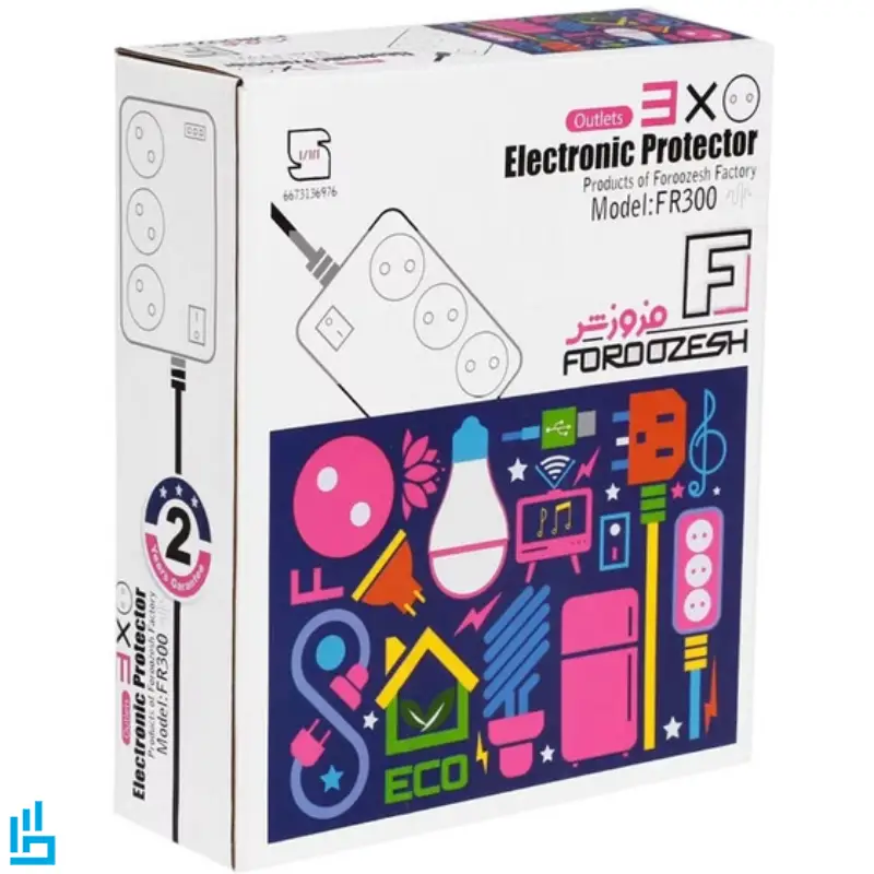 محافظ برق یخچال و فریزر فروزش FR300 با کابل 1/8 متری 