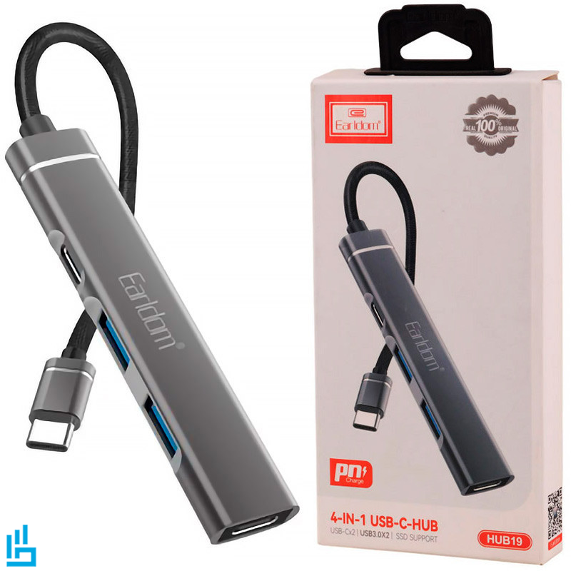 هاب 4 پورت Type-C ارلدام EARLDOM HUB19