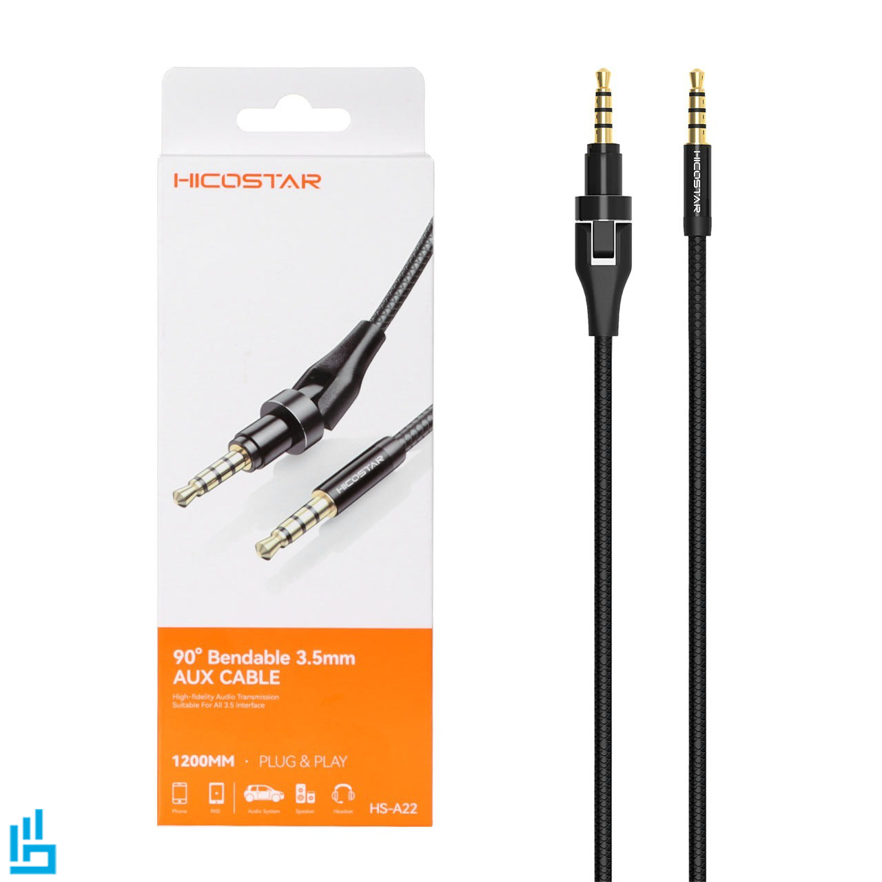 کابل AUX هایکو استار HICOSTAR HS A22 طول 1.2 متر