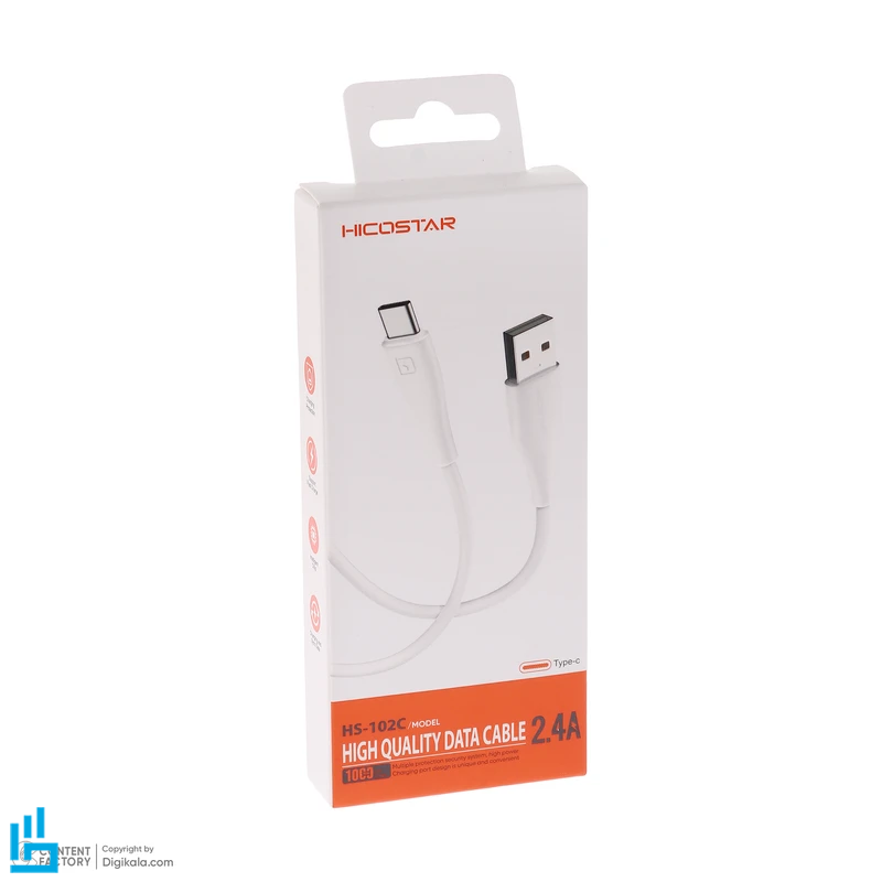 کابل شارژ تایپ سی هایکو استار HICOSTAR HS 102c طول 1 متر