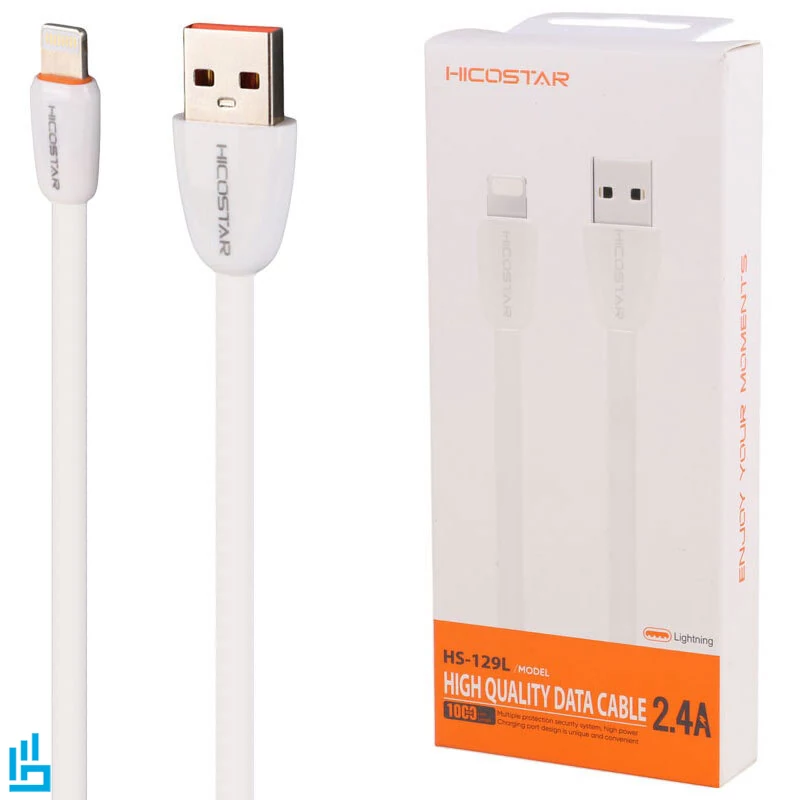 کابل شارژ لایتنینگ آیفونی LIGHTNING هایکو استار HICOSTAR HS129 طول 1 متر