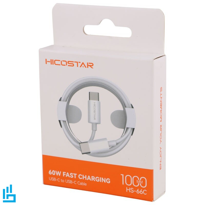 کابل شارژ تایپ سی typec به تایپ سی typec هایکو استار HS 66 HICOSTAR طول 1 متر