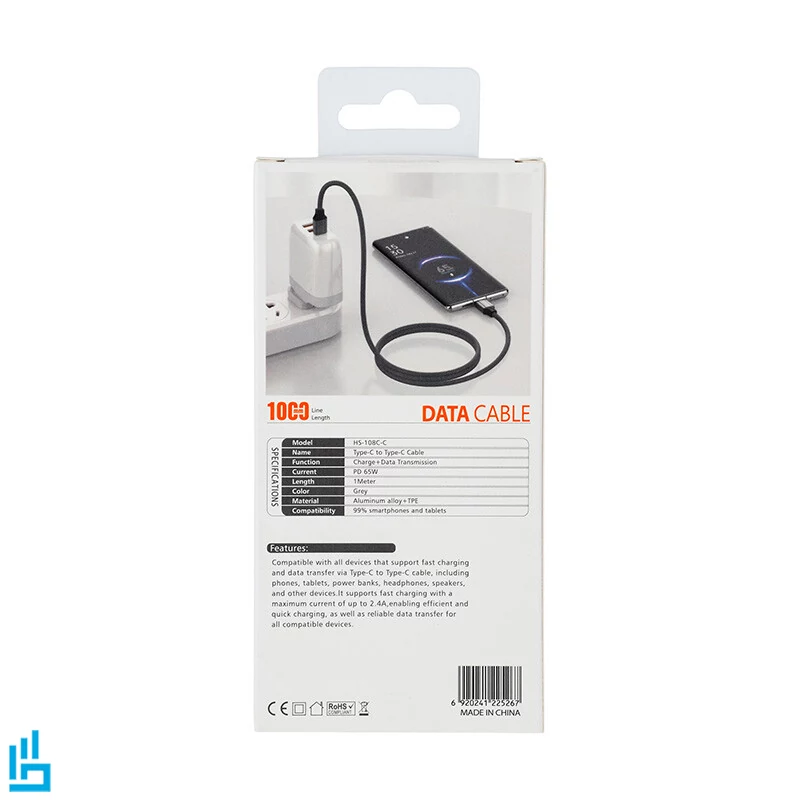 کابل شارژ تایپ سی TYPEC به تایپ سی TYPEC هایکو استار HS108 HICOSTAR طول 1 متر