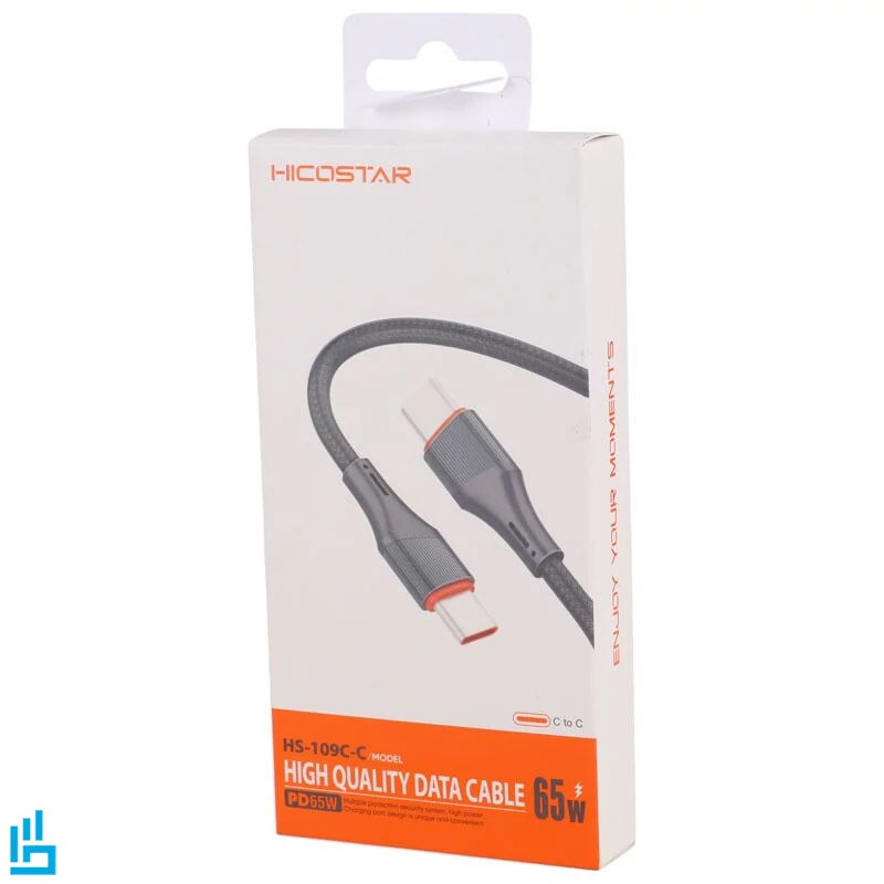 کابل شارژ تایپ سی TYPEC به تایپ سی TYPEC هایکو استار HICOSTAR HS 109 طول 1 متر